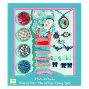 DJECO Zestaw do tworzenia biżuterii 8+ - PERŁY i PTAKI