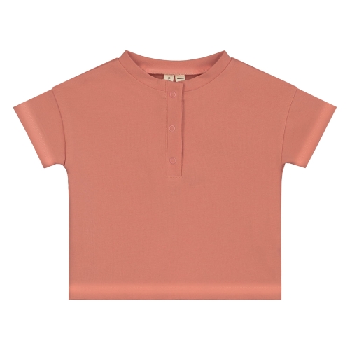 Bluzka - BABY S/S HENLEY TEE FADED RED