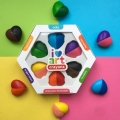 Kredki dwukolorowe serca 12szt - I LOVE ART