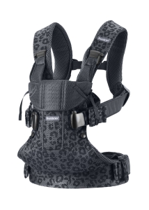 BABYBJORN ONE AIR 3D MESH  - nosidełko, Antracyt/Leopard