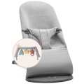 BABYBJORN - leżaczek BLISS 3D Jersey - Jasny Szary + Zabawka BALANCE - Soft Friends