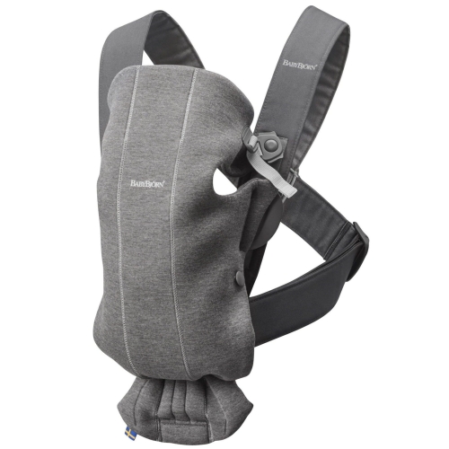 BABYBJORN MINI 3D Jersey – nosidełko, Ciemny Szary