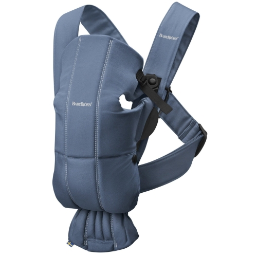 BABYBJORN MINI Cotton – nosidełko, Niebieski