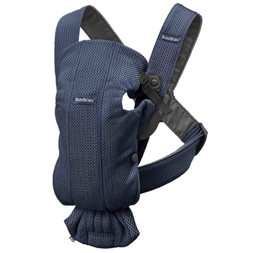 BABYBJORN MINI 3D Mesh – nosidełko, Ciemny Niebieski