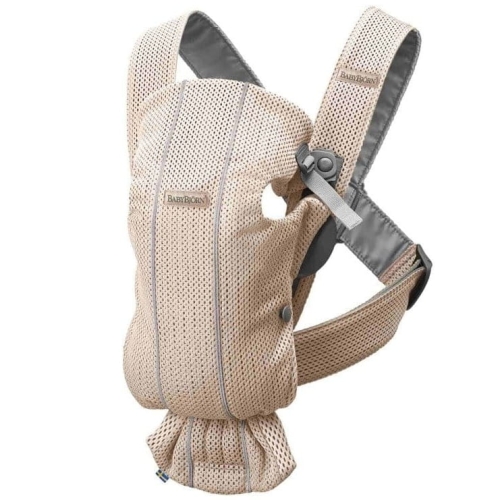 BABYBJORN MINI 3D Mesh – nosidełko, Perłowy Różowy