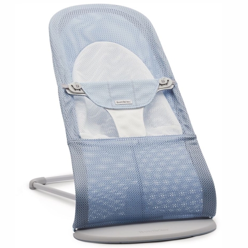 BABYBJORN - leżaczek BALANCE SOFT MESH - Niebieski/Biały