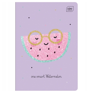 GLITTER Zeszyt A5 w 3 linie 32 - ARBUZ
