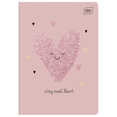 GLITTER Zeszyt A5 w 3 linie 16 - SERCE