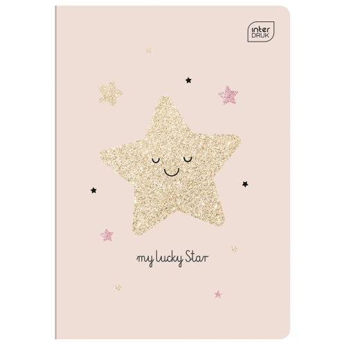 GLITTER Zeszyt A5 w 3 linie 16 - GWIAZDKA