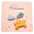 MOULIN ROTY Przypinki emaliowane 3 szt. - PSY Les Parisiennes