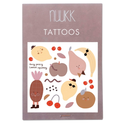 NUUKK Organiczne tatuaże dla dzieci - CHEEKY FRUITS