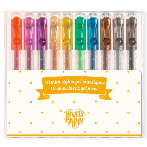 DJECO Mini długopisy żelowe 10szt - KLASYCZNE