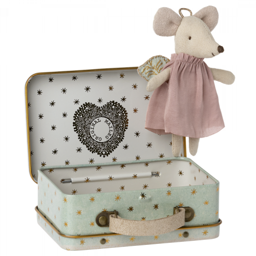 MAILEG Myszka aniołek 7cm - ANGEL in SUITCASE
