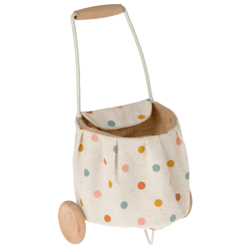 MAILEG Wózek dla myszek 21cm - TROLLEY MINI MULTI DOTS