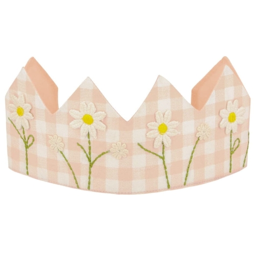 MERI MERI Opaska - BAWEŁNIANA KORONA w KRATKĘ