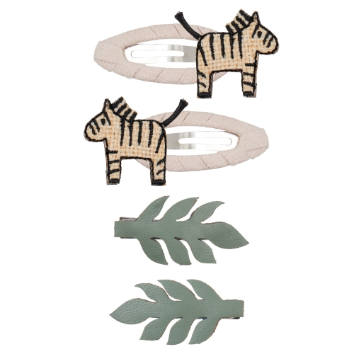 MIMI&LULA Spinki do włosów 4szt - ZEBRA