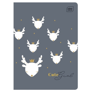 CUTE GIRL Zeszyt A5 w 3 linie 32 - RENIFERY