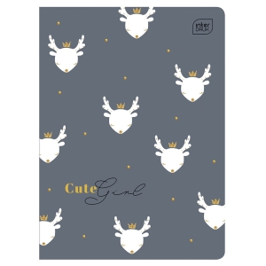CUTE GIRL Zeszyt A5 w 3 linie 16 - RENIFERY