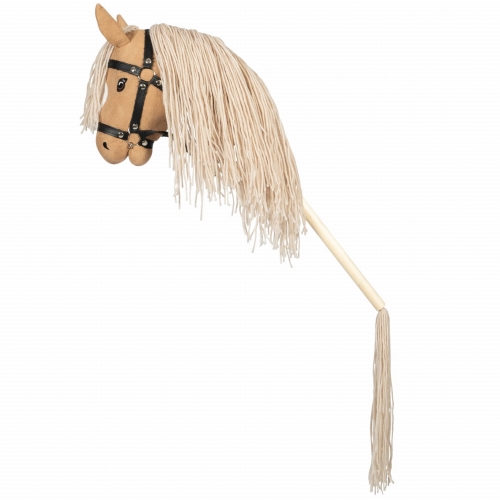 ASTRUP Koń na kiju z otwartą buzią HOBBY HORSE - BLOND