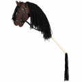 ASTRUP Koń na kiju z otwartą buzią HOBBY HORSE - BRĄZOWY