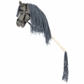 ASTRUP Koń na kiju z otwartą buzią HOBBY HORSE - SZARY