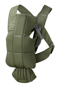 BABYBJORN MINI Woven – nosidełko, Ciemnozielone