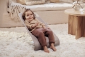 BabyBjörn leżaczek BLISS Woven, Sand Grey (rama Light Grey, Petal Quilt)