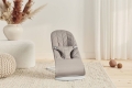 BabyBjörn leżaczek BLISS Woven, Sand Grey (rama Light Grey, Petal Quilt)