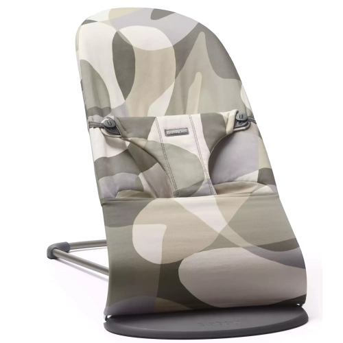 BABYBJORN - leżaczek BLISS COTTON, Khaki/Green Print