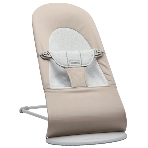 BABYBJORN - leżaczek BALANCE SOFT WOVEN/JERSEY - Beż/Szary
