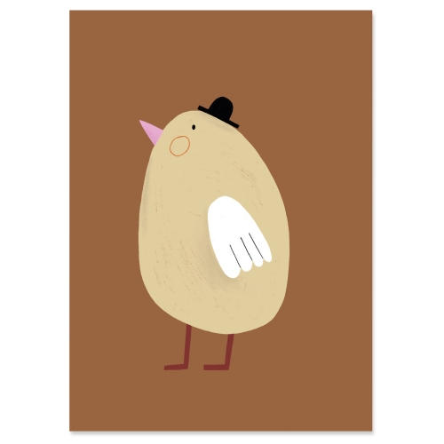 NUUKK Tekturowa kartka pocztowa - CHICK