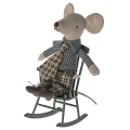 MAILEG Fotel bujany 11cm - ROCKING CHAIR DARK GREEN