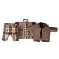 MAILEG Ubranko dla myszki dziadka - JACKET, PANTS & TIE in SUITCASE