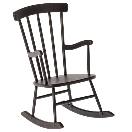 MAILEG Fotel bujany 12cm - ROCKING CHAIR ANTHRACITE MINI