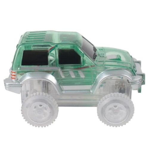 Cleverclixx - Klocki magnetyczne Race Track Car Pastel Green