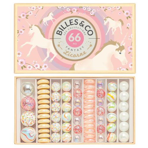 BILLES & Co Szklane kulki large box - JEDNOROŻCE