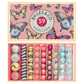 BILLES & Co Szklane kulki large box - RÓŻOWE MOTYLE