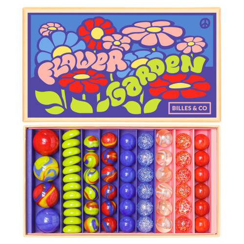 BILLES & Co Szklane kulki large box - OGRÓD KWIATOWY