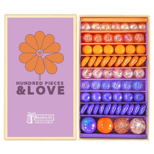 BILLES & Co Szklane kulki large box - HUNDRED PIECES & LOVE