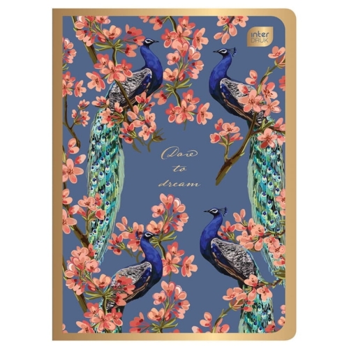SATIN GOLD Zeszyt A5 linia 80 - BLOOSOM LILAC