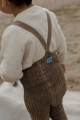 SILLY SILAS Rajstopy na szelkach - GRANNY TEDDY OYSTER GREY