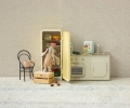 MAILEG Metalowa lodówka dla myszek 22cm - FRIDGE YELLOW