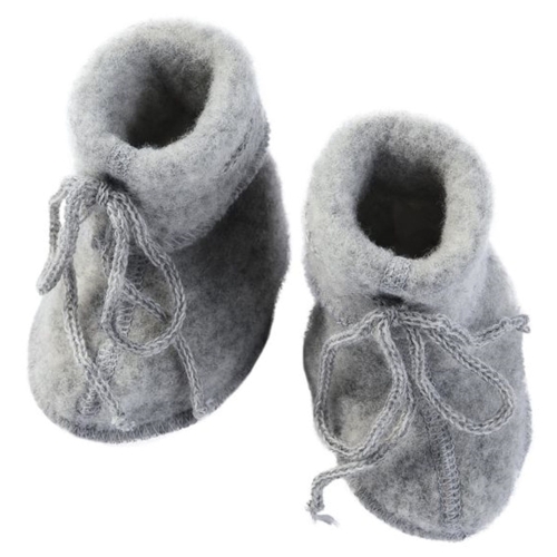 Buciki niemowlęce z wełny merino ENGEL - GREY MELANGE