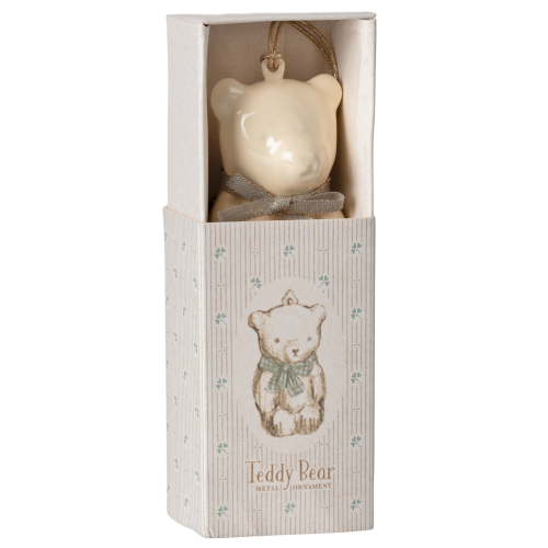 MAILEG Zawieszka świąteczna miś - TEDDY BEAR OFF WHITE|BLUE