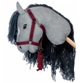 ASTRUP Halter i lina dla konia na kiju | hobby horse - CZERWONA
