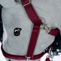 ASTRUP Halter i lina dla konia na kiju | hobby horse - CZERWONA