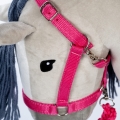 ASTRUP Halter i lina dla konia na kiju | hobby horse - RÓŻOWA