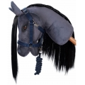 ASTRUP Halter i lina dla konia na kiju | hobby horse - NIEBIESKA