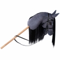 ASTRUP Koń na kiju z otwartą buzią HOBBY HORSE - GRAFITOWY BLAZE N2025