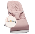 BABYBJORN - leżaczek BLISS Woven, Petal Quilt, Zgaszony róż + Zabawka Googly Eyes Pastels